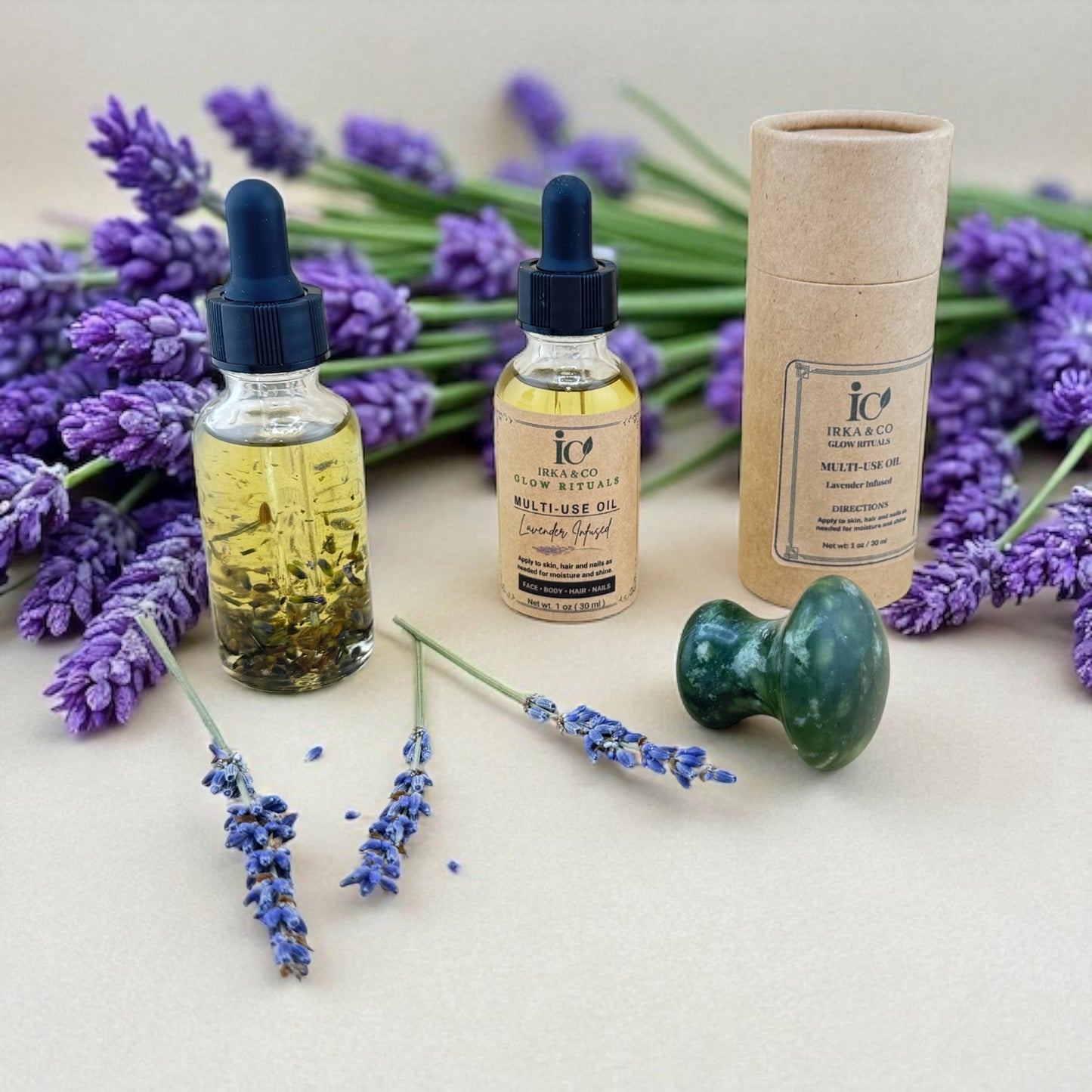 Irka & Co | Glow Rituals – Lavender Spa Gift Box with Frog Massager & Botanical Oil