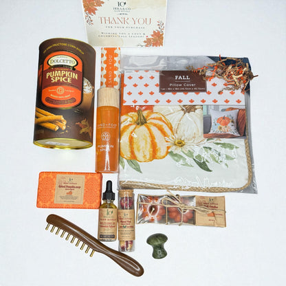 Autumn Wellness Gift Box: Pumpkin Spice Spa Set with Ayurveda Massage