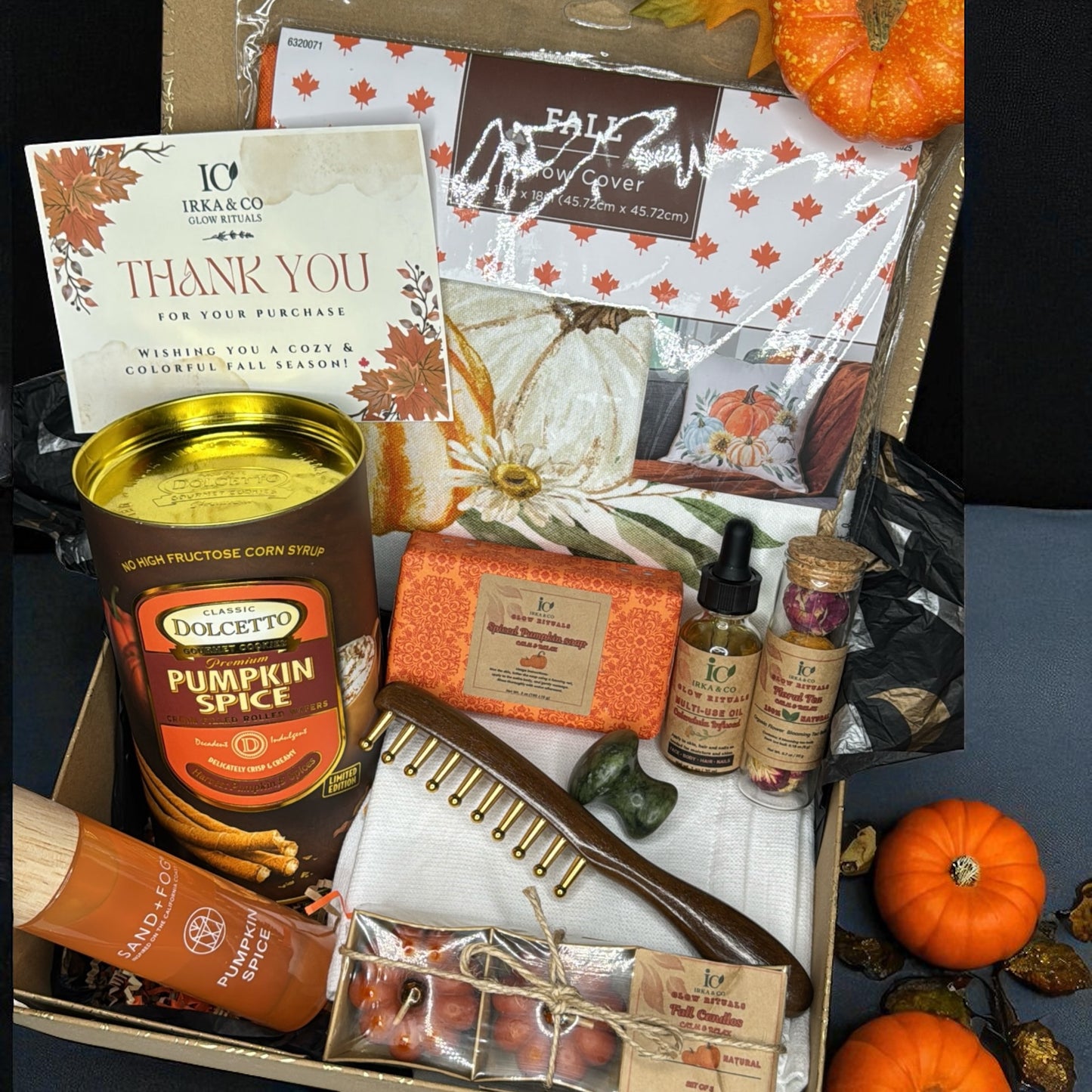 Autumn Wellness Gift Box: Pumpkin Spice Spa Set with Ayurveda Massage